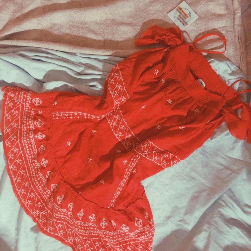 Coral/orange Free People sundress